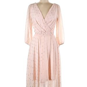 DKNY - Elegant Pale Pink Wrap Dress